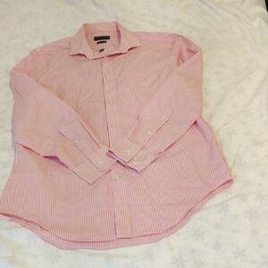 Calvin Klein. Men's Pink Striped Shirt 100% Cotton